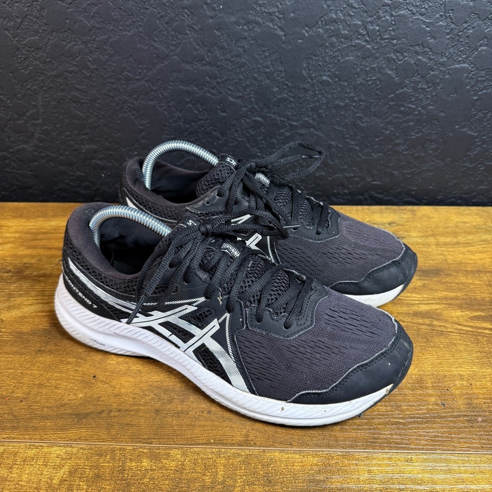 Asics Gel-Contend 7 1011B040 Black Mesh Running Shoes Mens Size 8.5 US